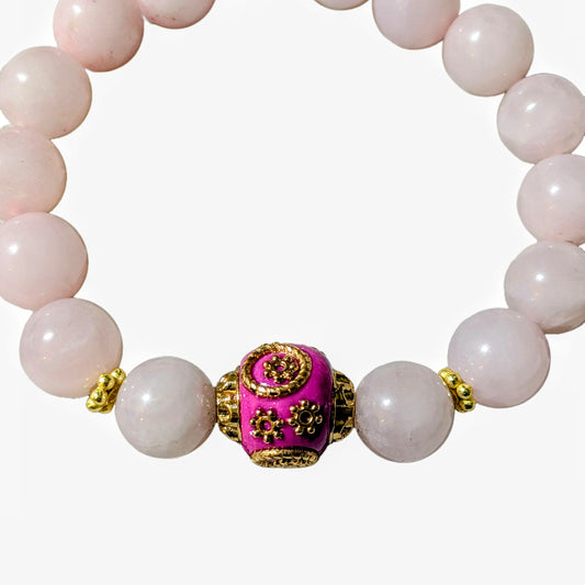 Ro & Gieo Rose Quartz (12 mm) Bracelet
