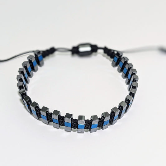 Blue & Grey Hematite Bracelet