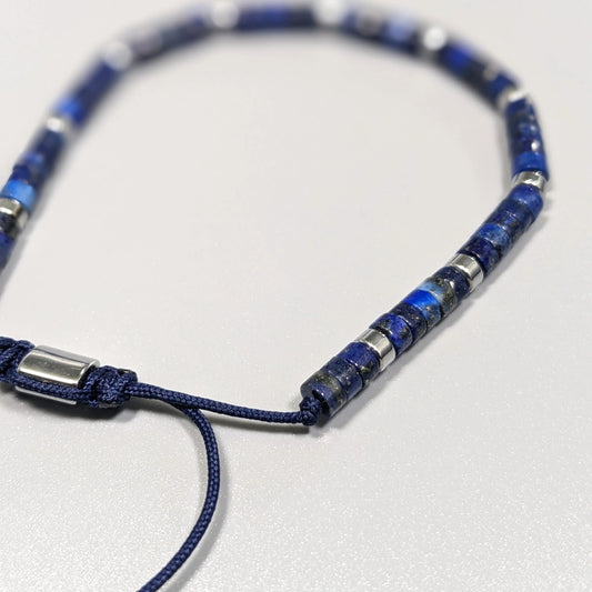 Sapphire Adjustable Macrame Knot Bracelet Ro & Gieo