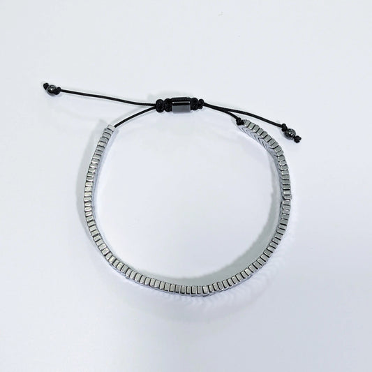 Silver Hematite Bracelet Ro & Gieo