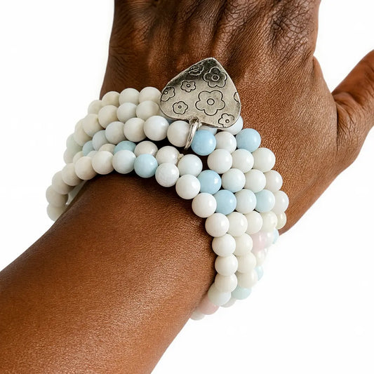 Ro & Gieo Jade Bead Bracelet Set Ro & Gieo