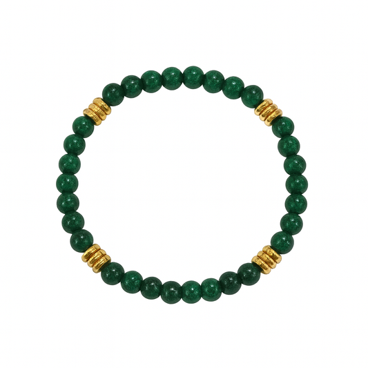 Pulsera de cuentas de envidia verde