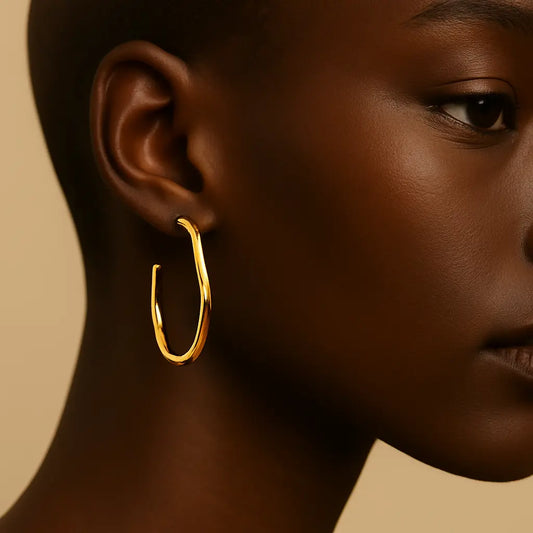 Irregular Hoop Earrings Ro & Gieo