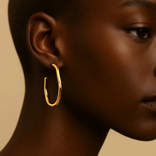 Irregular Hoop Earrings Ro & Gieo