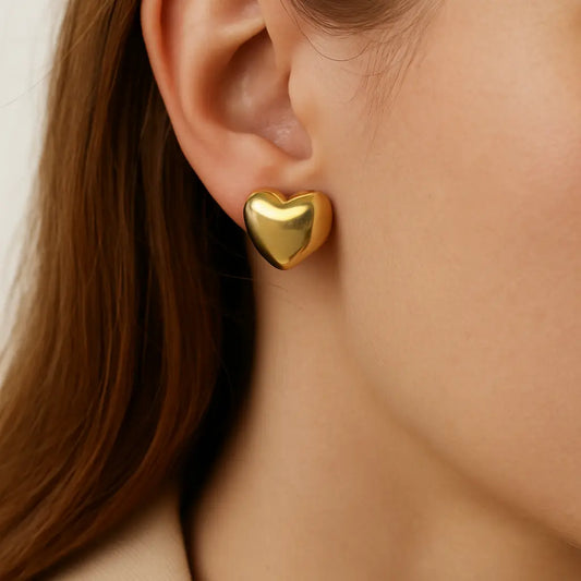 The Heart Stud Earring Ro & Gieo