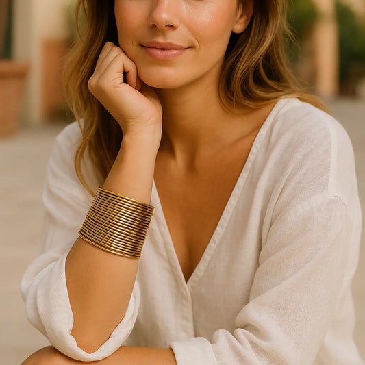 Brass Wire Cuff Ro & Gieo