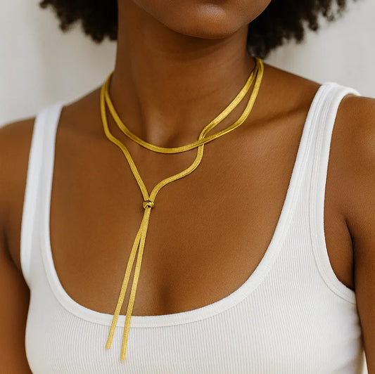 Simple Lariat Necklace Ro & Gieo