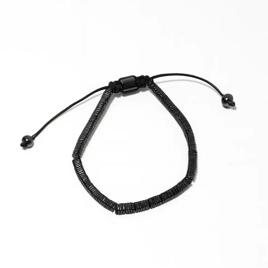 Grey Hematite Disc Bracelet Ro & Gieo