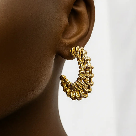 Koso Twisted Wire Stud Earring Ro & Gieo