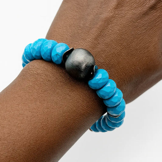 Ro & Gieo Turquoise + Brass Bracelet Ro & Gieo