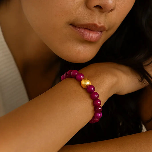 Ro & Gieo Agate and Goldplated Brass Bracelet Ro & Gieo