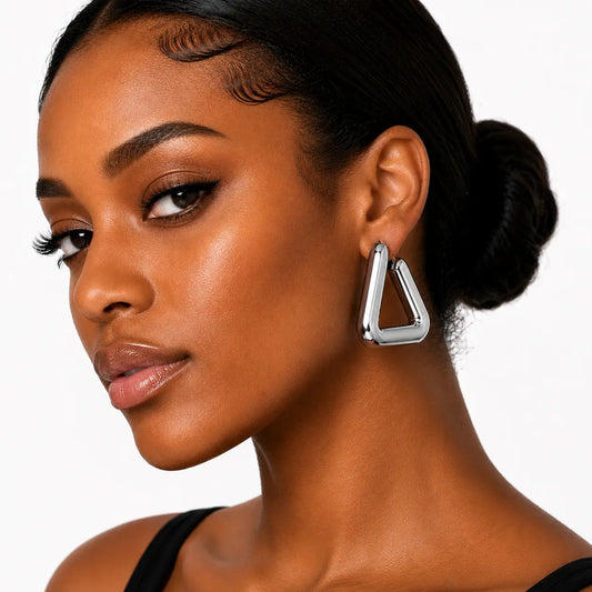Geometric hoop earrings Ro & Gieo