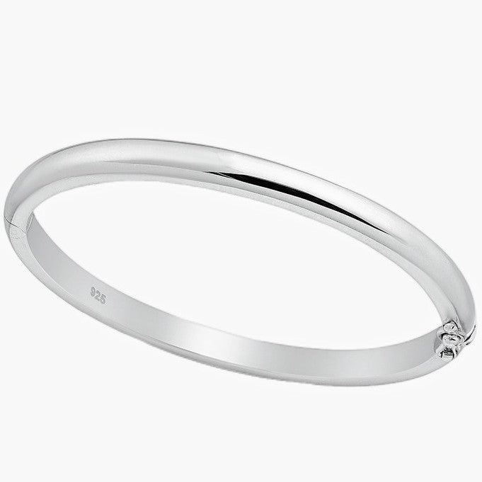 925 Sterling Silver 5 mm Hinge Bangle