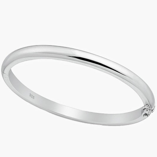 Brazalete con bisagra de 5 mm de plata de ley 925