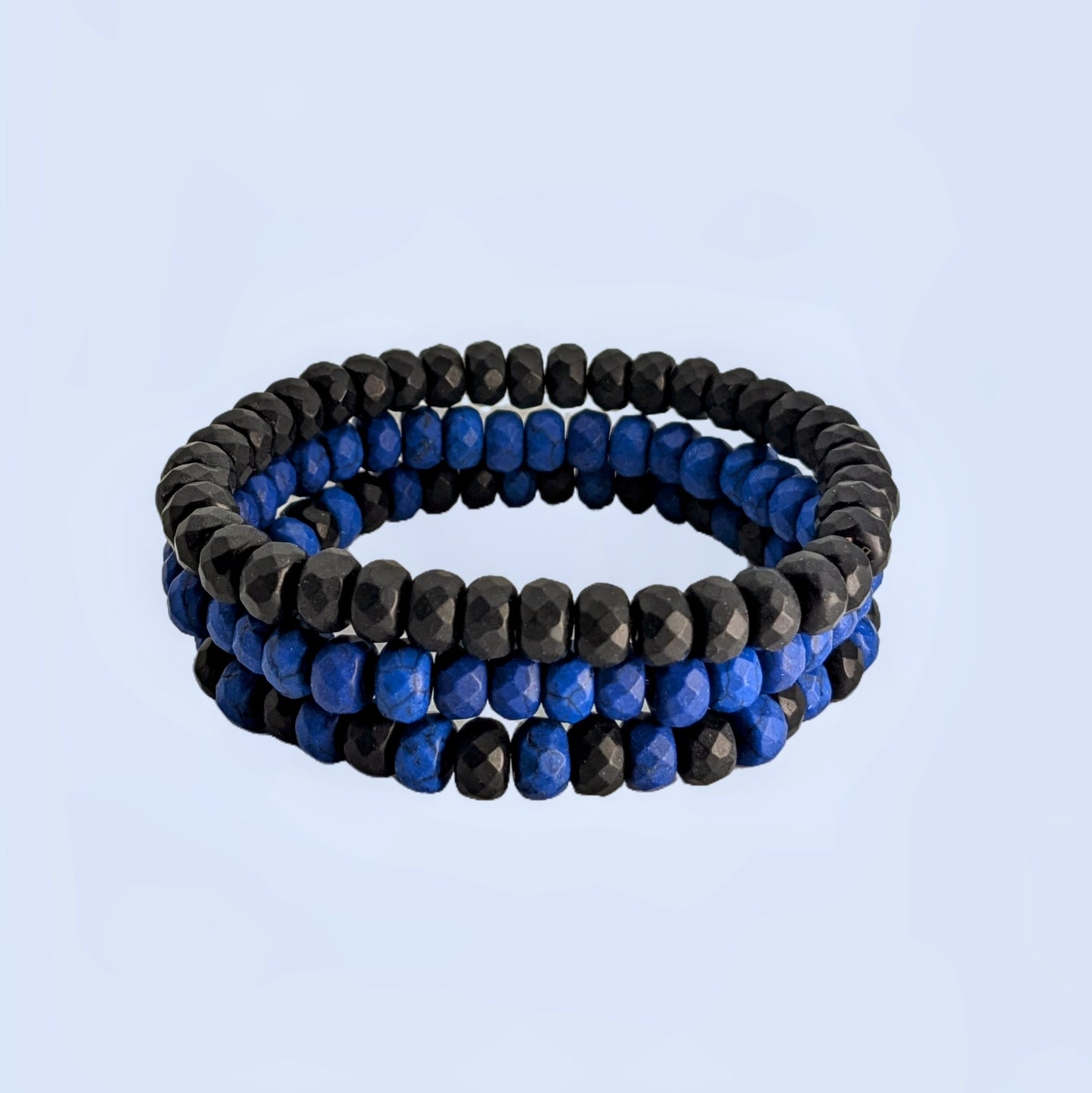 Conjunto de pulsera unisex con cuentas de turquesa