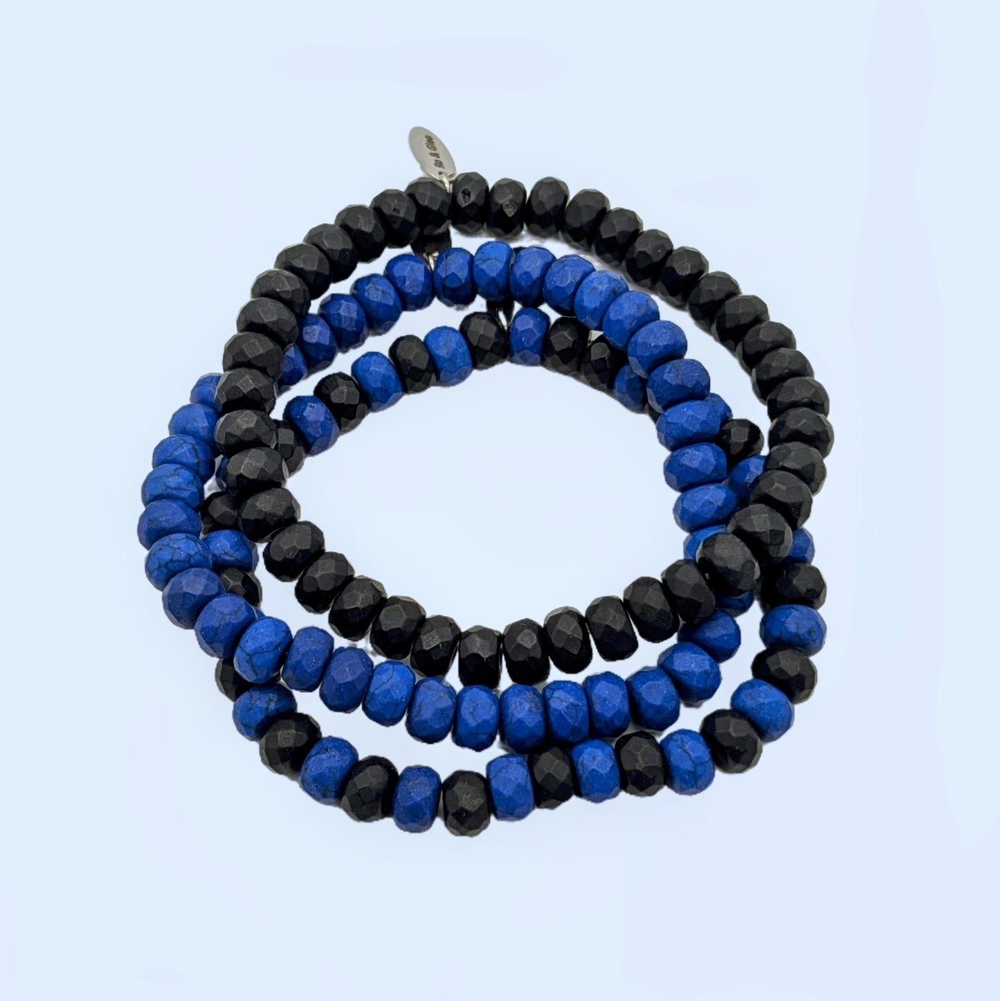 Conjunto de pulsera unisex con cuentas de turquesa