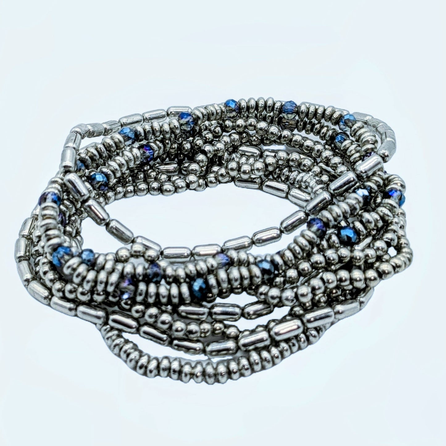 Conjunto de pulsera de cuentas brillantes