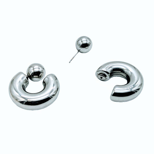 Ball-End Hoop Earrings