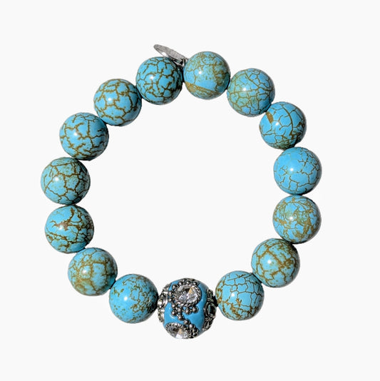 Ro & Gieo Turquoise + Rhinestone Bracelet