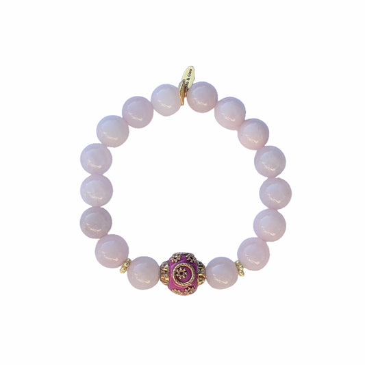 Ro & Gieo Rose Quartz (12 mm) Bracelet