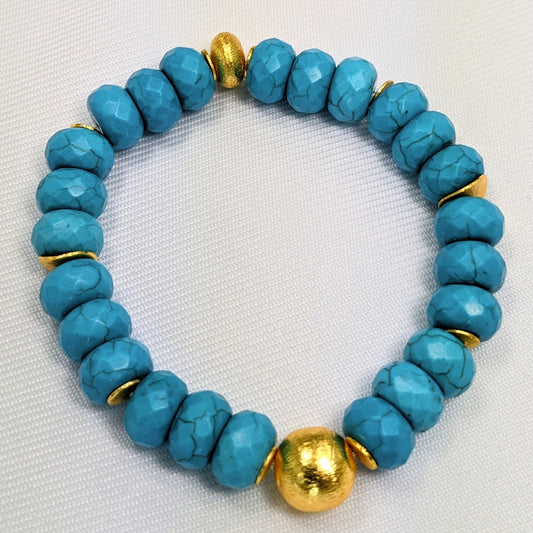 Ro & Gieo Turquoise + Brass Bracelet