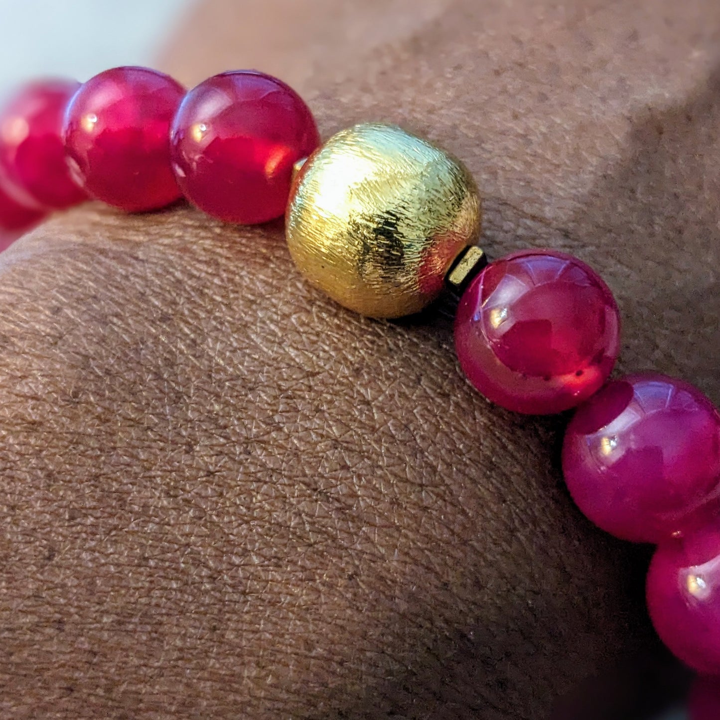 Ro & Gieo Agate and Goldplated Brass Bracelet