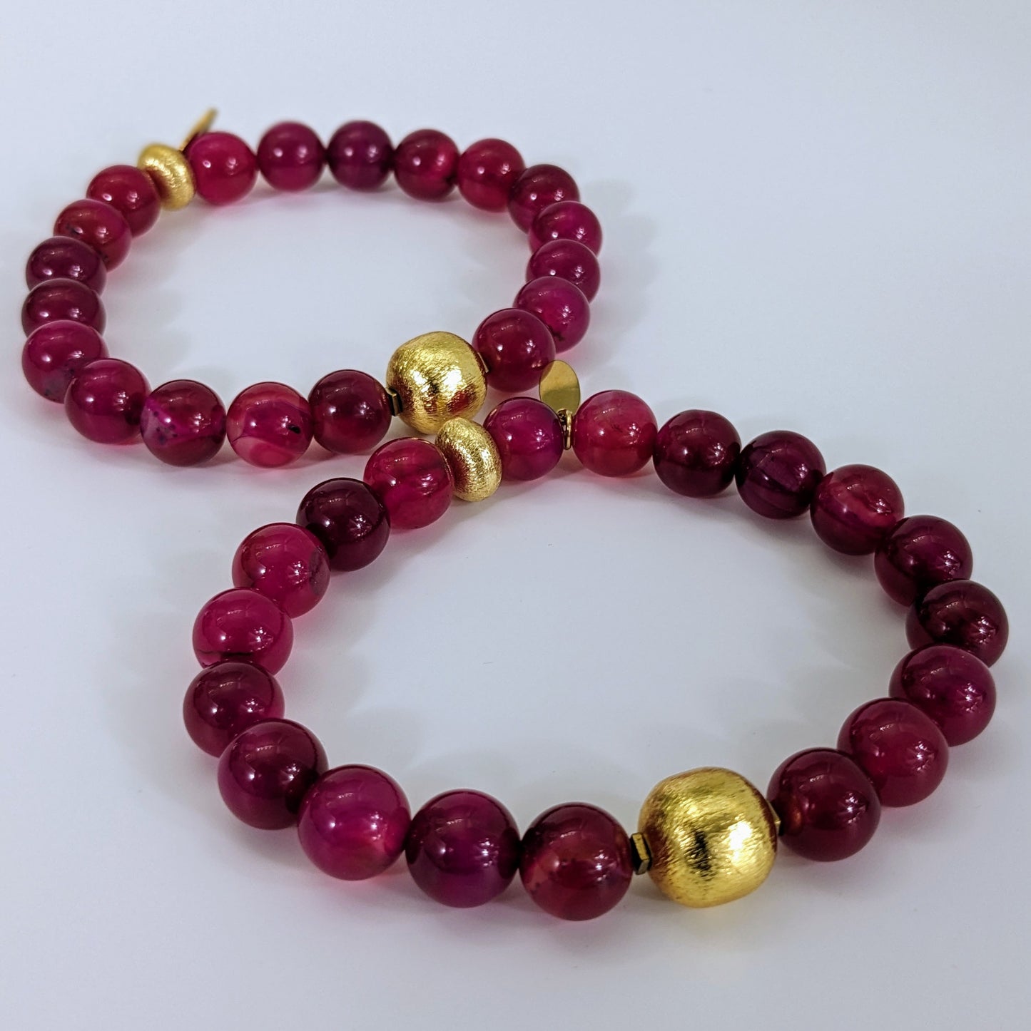 Ro & Gieo Agate and Goldplated Brass Bracelet