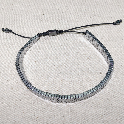 Pulsera de Hematita de Plata