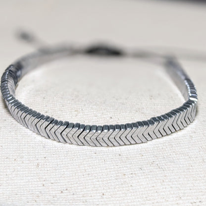 Pulsera de Hematita de Plata