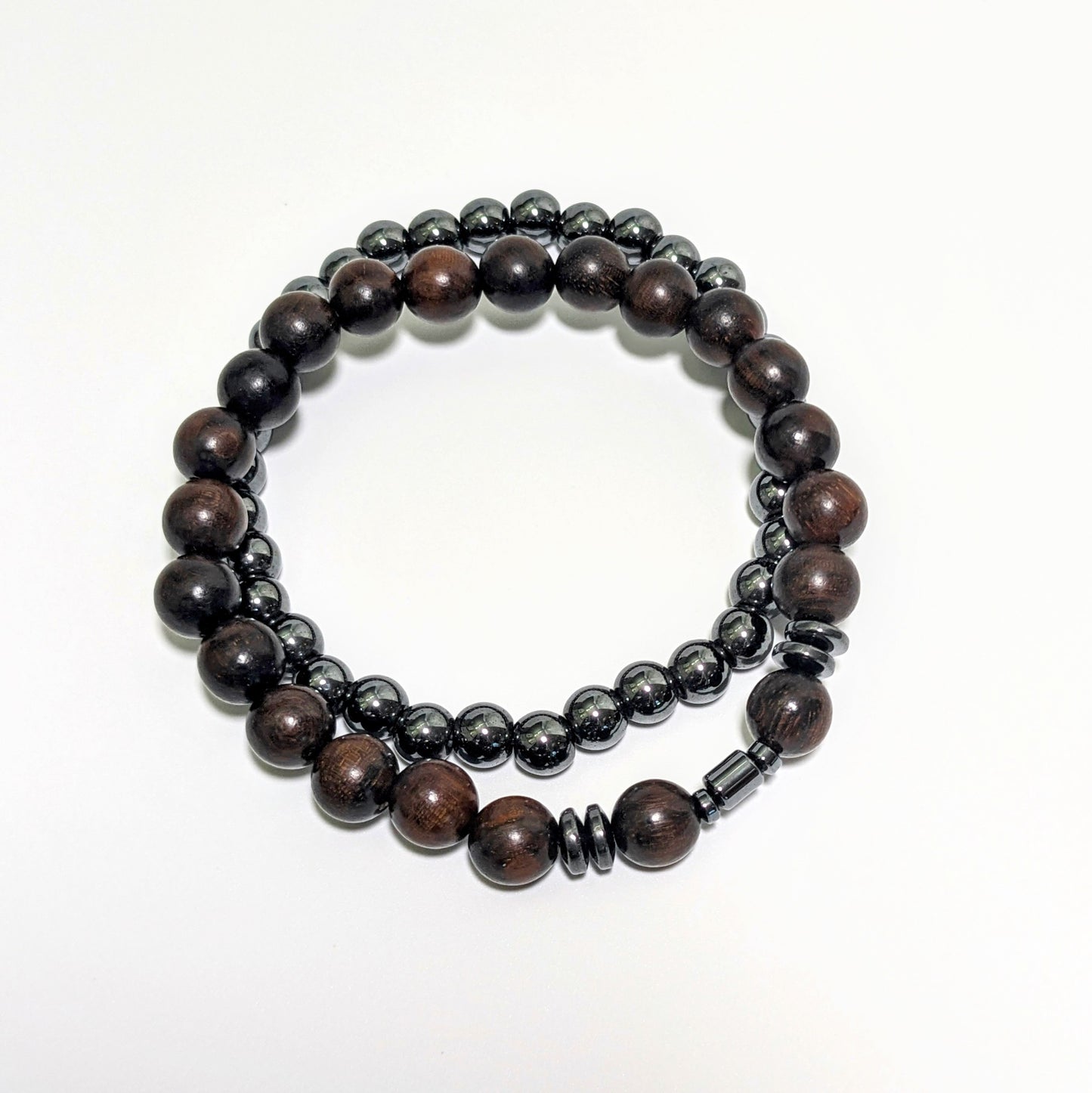 Pulsera de moda para hombre de ónix y hematita