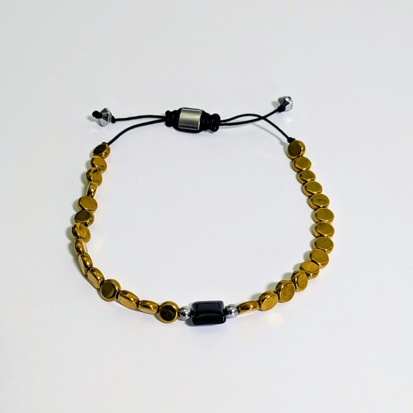 Pulsera Hematita Dorada