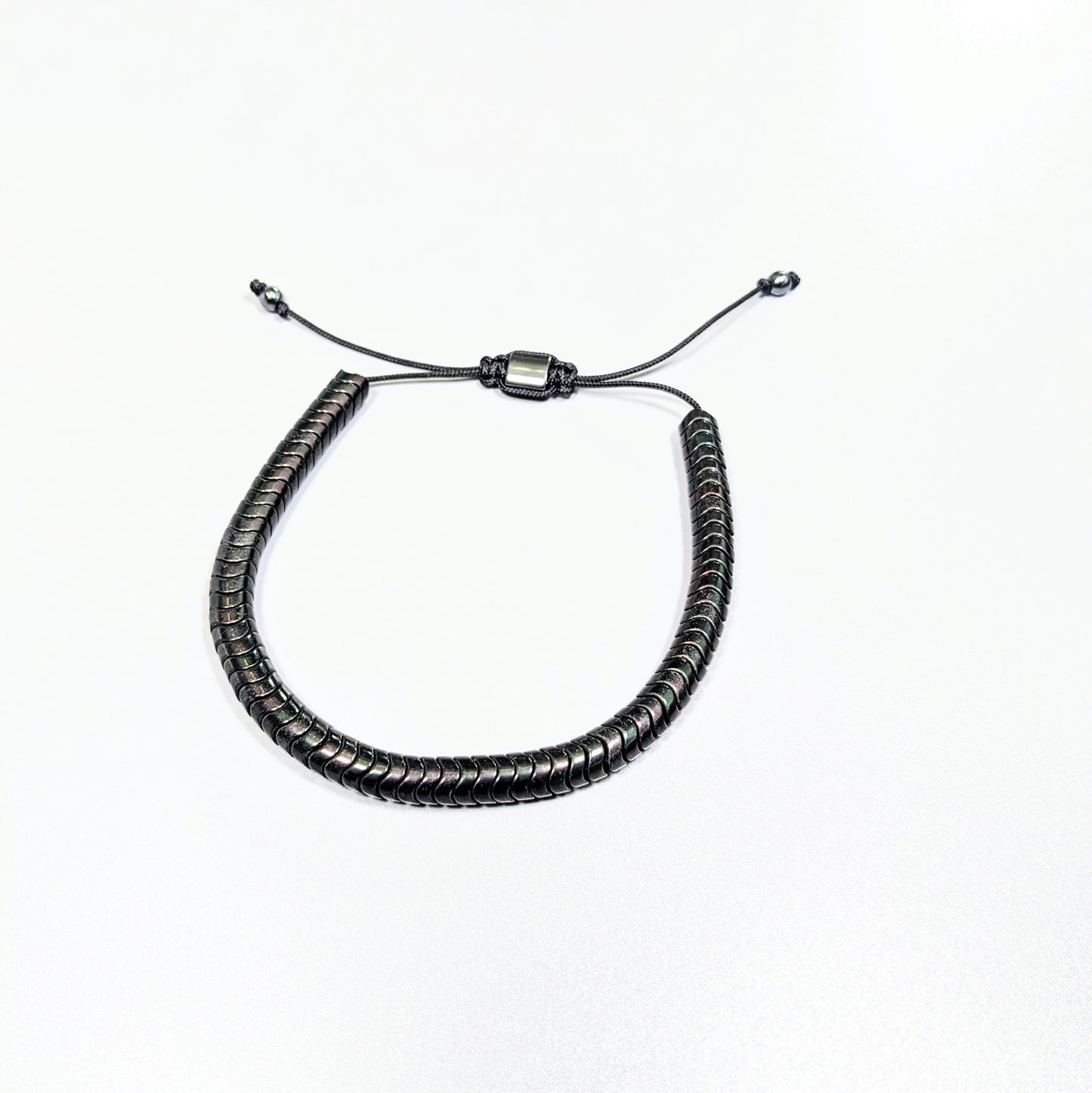 Pulsera de hematita gris