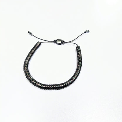 Pulsera de hematita gris