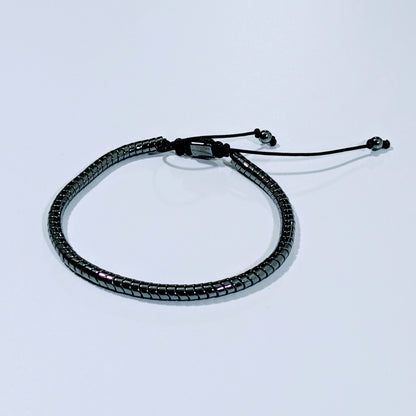 Pulsera de hematita gris