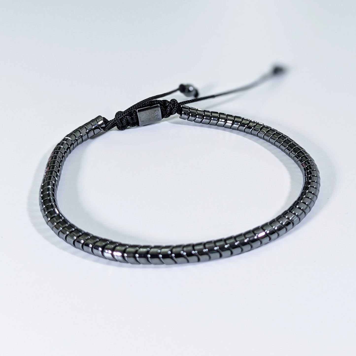 Pulsera de hematita gris