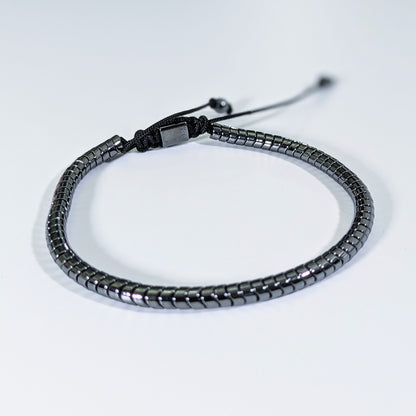 Pulsera de hematita gris