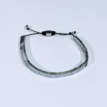 Pulsera de Hematita de Plata