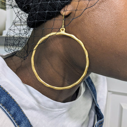 Rim Dangle Hoop Earrings