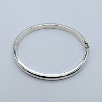 925 Sterling Silver 5 mm Hinge Bangle