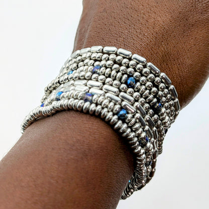 Conjunto de pulsera de cuentas brillantes