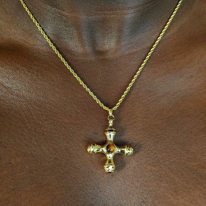 Gemstone Cross Pendant Necklace