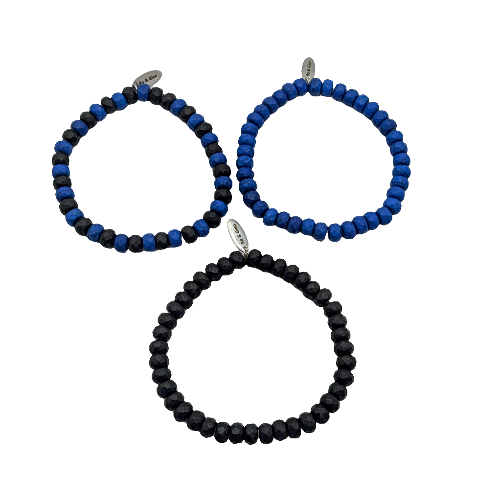 Unisex Turquoise Bead Bracelet Set