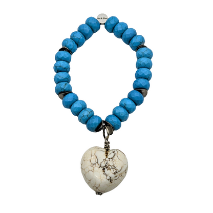 Ro & Gieo Turquoise Heart Of Stone Bracelet