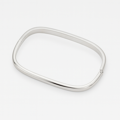925 Sterling Silver Square Hinge Bangle