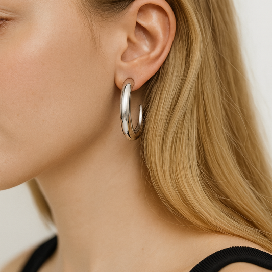 Bold Tapered Hoop Earrings