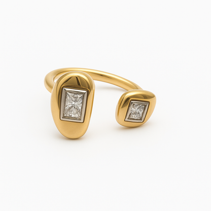 Geometric Rhinestone Ring