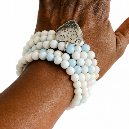 Ro & Gieo Jade Bead Bracelet Set