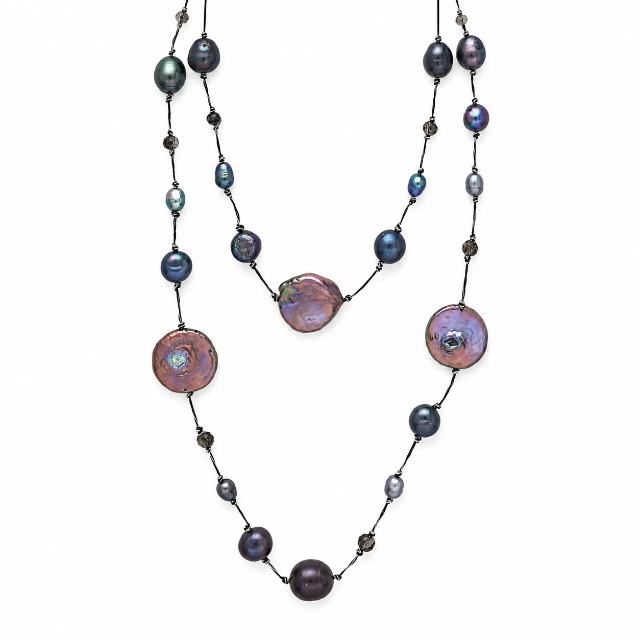 Metallic Yarn Bead Necklace Ro & Gieo