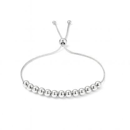925 Sterling Silver Ball Adjustable Bracelet