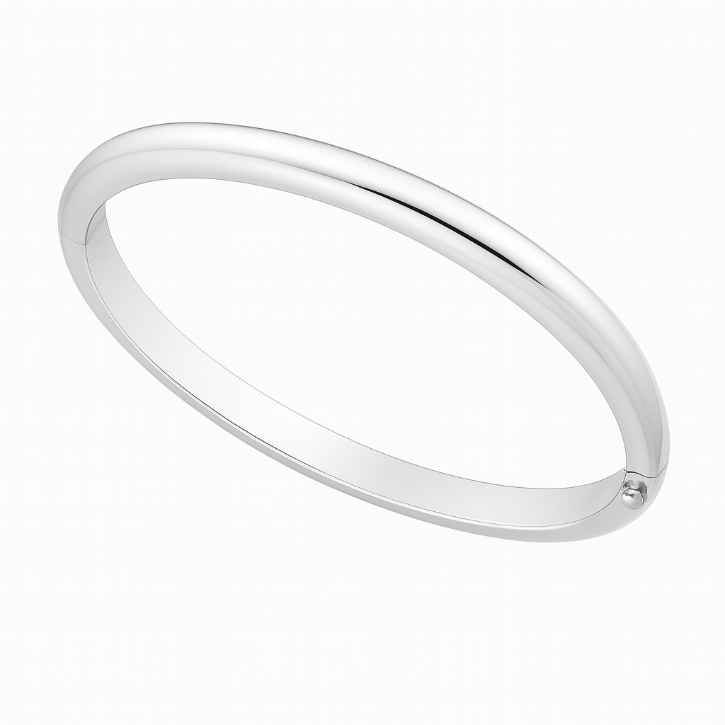 925 Sterling Silver 5 mm Hinge Bangle